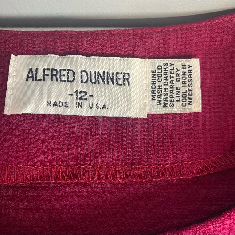 Alfred Dunner Deep Raspberry Open-Front Short Sleeve Tunic - Picture 8 of 12